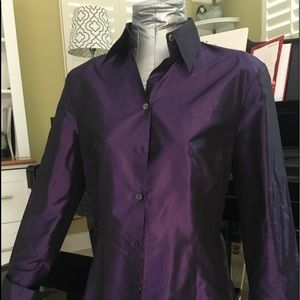 Purple Silk Blouse by Bogner